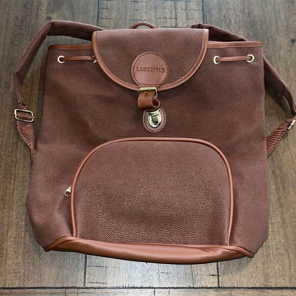 Lagerfeld Pebbled Faux Leather Backpack Parfum International Vintage‎ - Picture 1 of 5